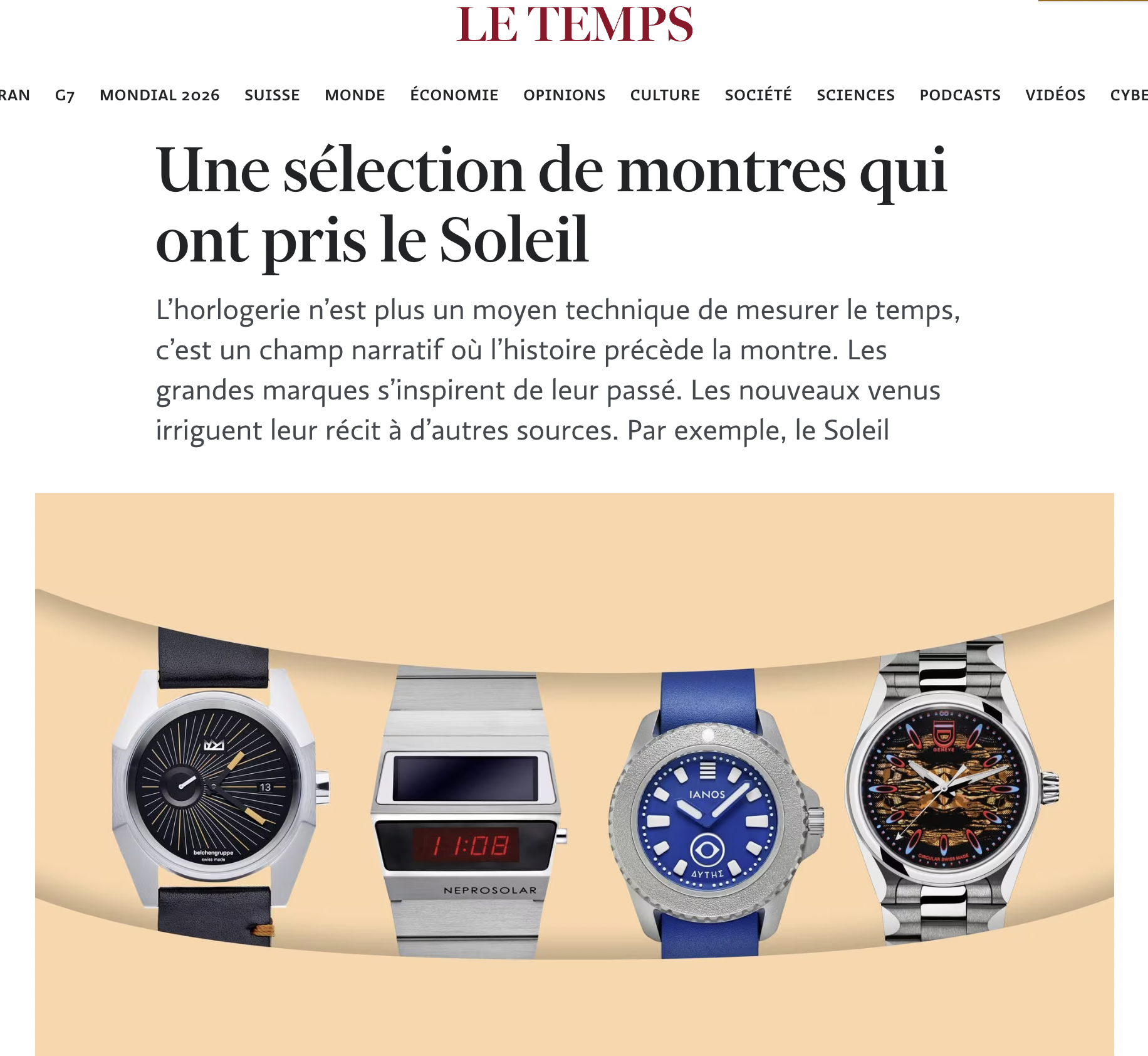 le temps article